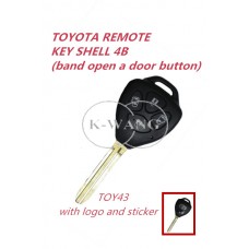 Toyota-KS-3061 remote casing 4B with logo and sticker (band open a door button) TOY43